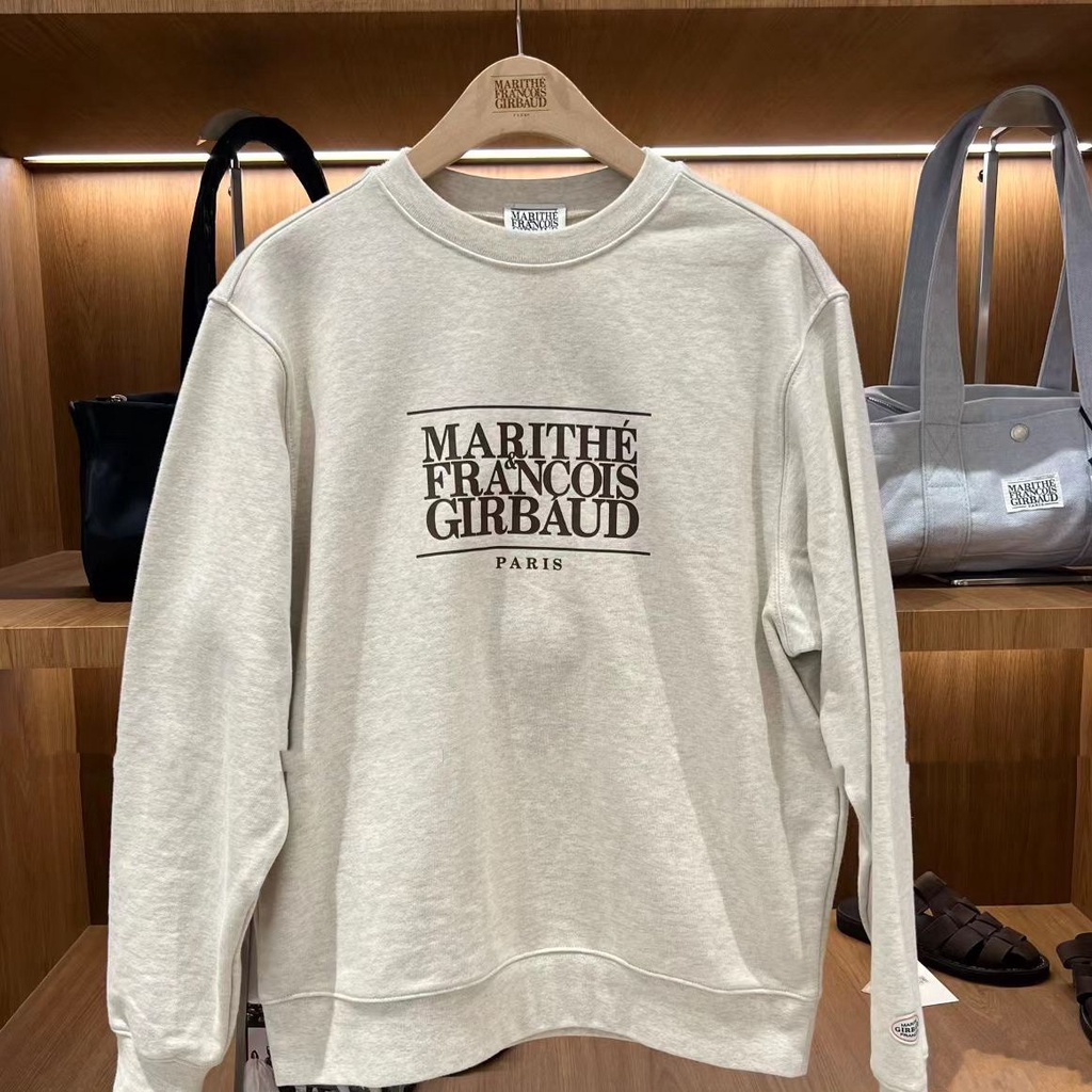LICC super hot marithe ins letter printing autumn new casual all-match simple couple top loose sweater