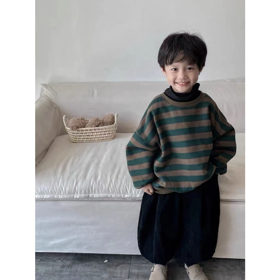 Áo Sweater Tay Dài Phong Cách Hàn Quốc Thời Trang Xuân Thu Mới Cho Bé Trai Và Gái