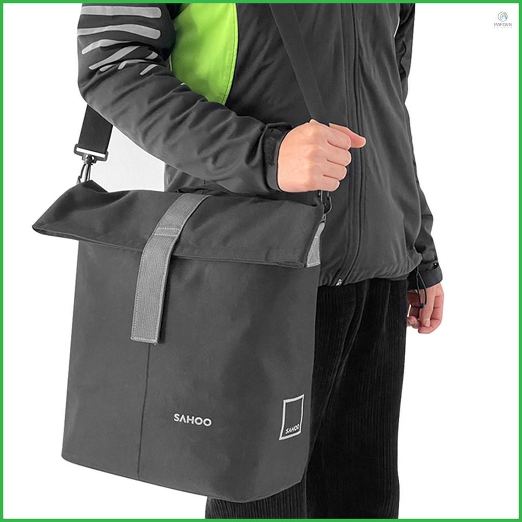 SAHOO Bike Rear Seat Bag 14L Large Capacity Pannier Crossbody Bag for Commuting and Traveling