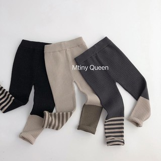 Quần Legging cotton Co Giãn Họa Tiết Kẻ Sọc Phong Cách Phương Tây Thời Trang Mùa Thu Hàn Quốc 2023 Cho Bé Gái