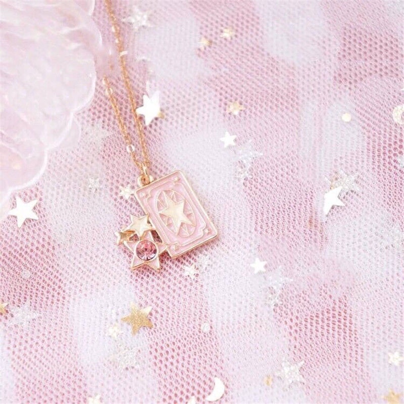 Ullo Dây Chuyền Mặt Thẻ Bài sakura Phong Cách Nhật Bản Xinh Xắn