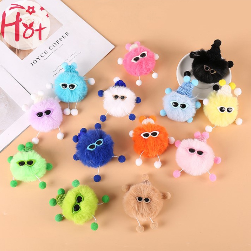 Jr Móc Khóa Búp Bê Nhồi Bông Nhỏ Nhiều Màu Sắc Sáng Tạo Kèm Móc Khóa Kim Loại vn