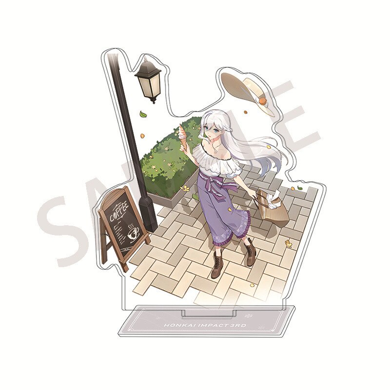 Mô hình Standee Honkai Impact 3 Standing Anime Susana Kiana Kaslana in hình nhân vật 2 mặt rõ nét decor để bàn