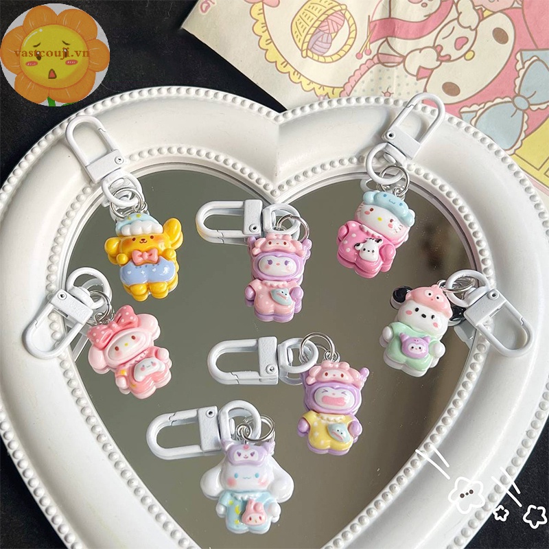 SANRIO Vastji Móc Khóa Hình Mèo kitty / melody / kuromi / melody Dễ Thương Trang Trí Ba Lô / Túi Xách / Xe Hơi vn