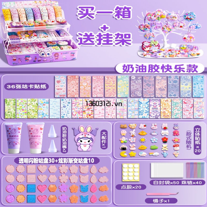 Bộ 826 Miếng Dán Goo Bằng Nhựa Resin Trang Trí Hộp Thẻ Goo DIY