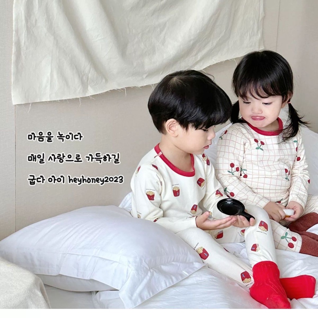 Bộ Đồ Ngủ Lông Cừu Tay Dài Thời Trang Xuân Thu Cho Bé Gái