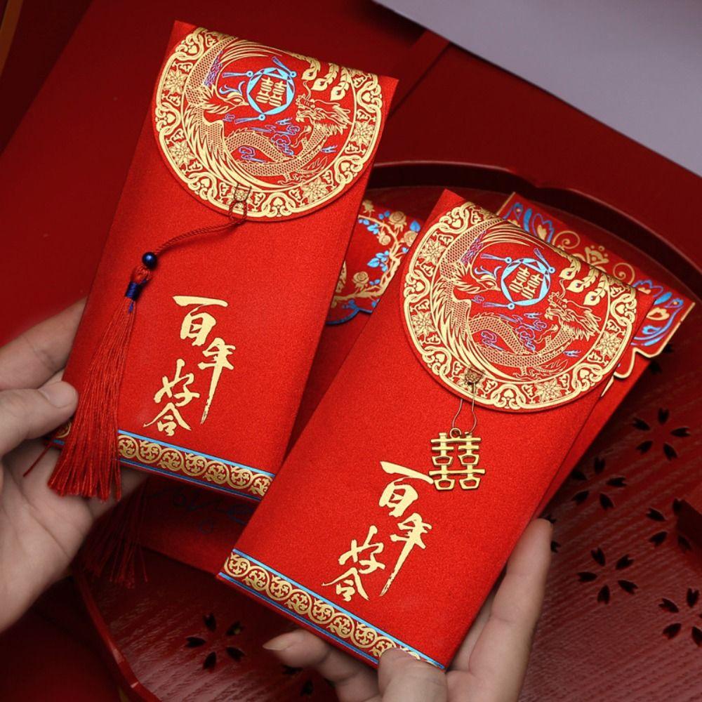Lanfy Bao Lì Xì Chúc Mừng Năm Mới Màu Đỏ May Mắn