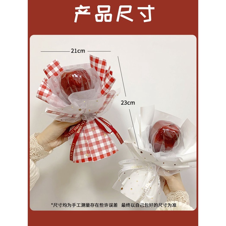 Bó Hoa Táo diy Làm Quà Tặng Giáng Sinh Cho Bạn Gái Hộp Đóng Gói Trái Cây Cao