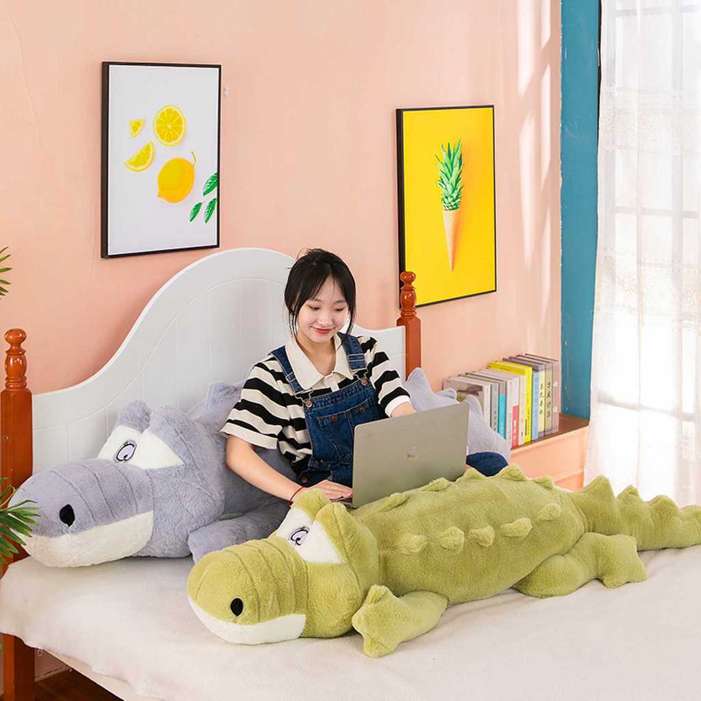 Gấu bông cá sấu chúa 1m6 siêu to hàng quảng châu mềm mịn