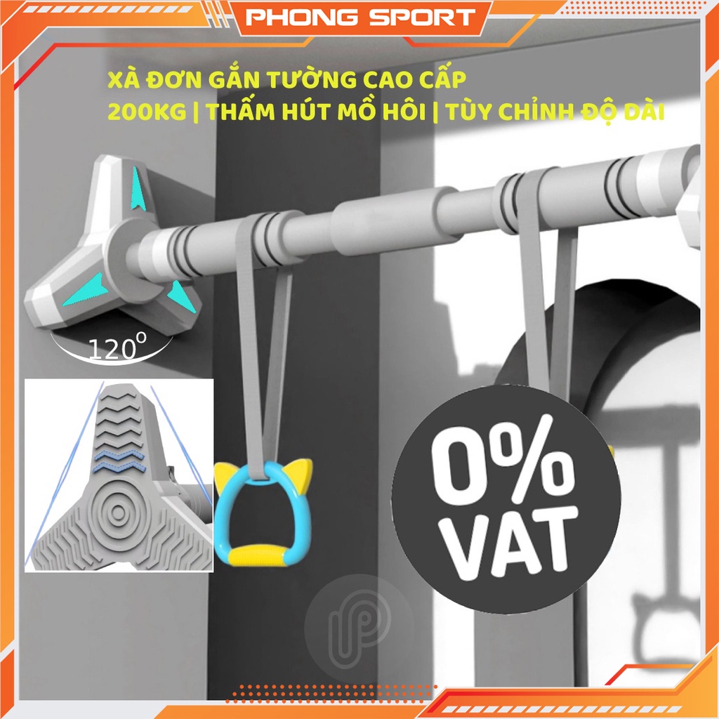 Xà đơn treo tường, gắn cửa,thấm hút mồ hôi, cao cấp, xuất VAT, TẶNG DÂY NHẢY CAO CẤP