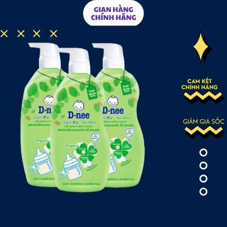 ComBo 3 Chai Nước rửa bình/ xúc bình sữa Dnee Thái Lan 600ml XL- An toàn cho bé . ..