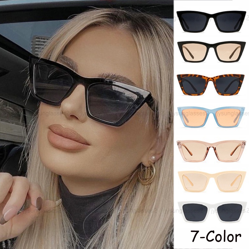 (yuzhu) Kính Mát Mắt Mèo Phong Cách hip hop unisex