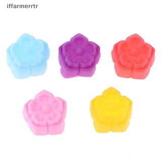Set 10 Khuôn silicone Làm Bánh muffin Không Dính Hình Hoa Lan diy