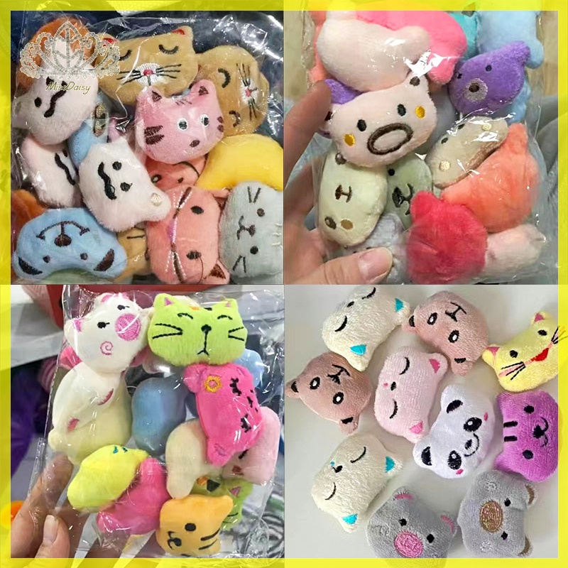 Set 10 Búp Bê Nhồi Bông Hình Động Vật Dễ Thương 5-6cm vn