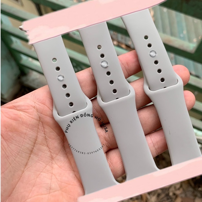Dây silicon chống bám bẩn cho đồng hồ iWatch 49mm 45mm 44mm 41mm 42mm 40mm 38mm HUSA