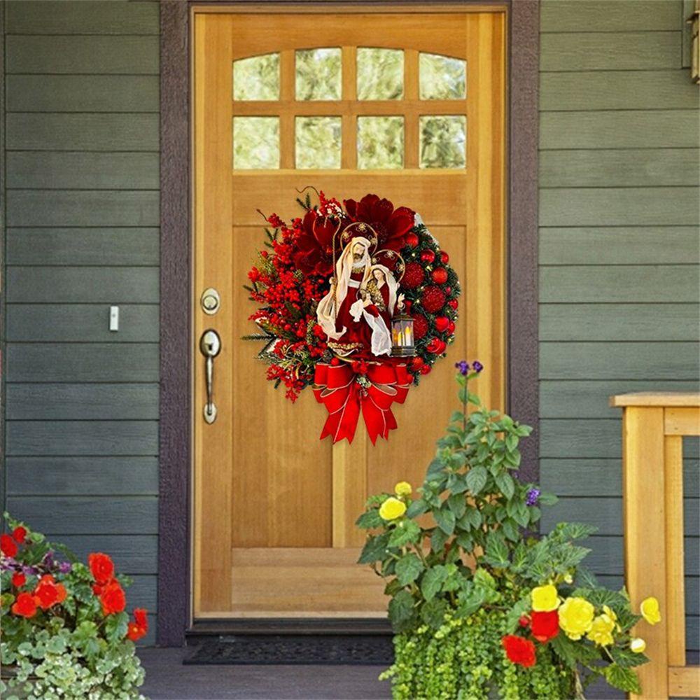 Conopery CONOPERY Vòng Nguyệt Quế Treo Cửa Trang Trí Giáng Sinh