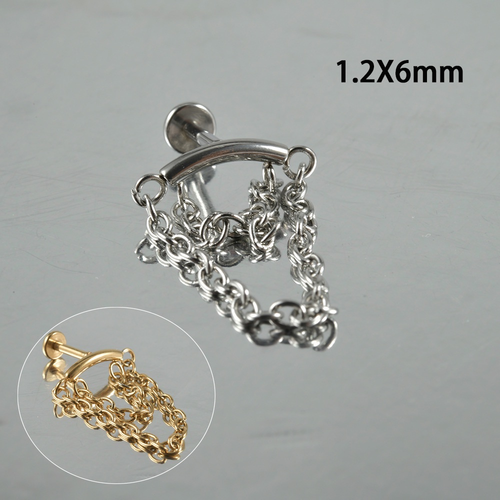 1 Khuyên Xỏ Cơ Thể Bằng Thép Không Gỉ Hình Ngôi Sao Năm Cánh Thời Trang 16g