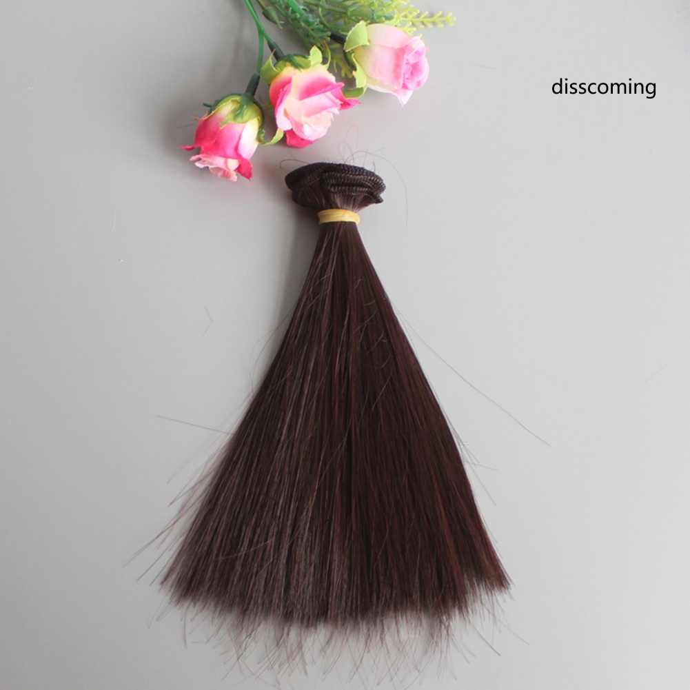 Tóc Giả Thẳng Dài 15cm Bằng Sợi Tổng Hợp Dành Cho Búp Bê bjd sd