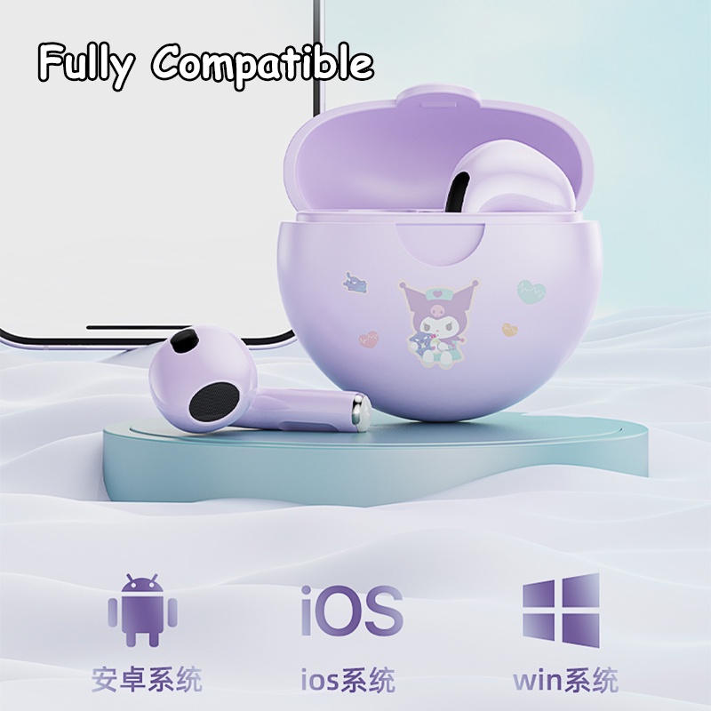 Sanrio Tai Nghe Không Dây yp-19 bluetooth 5.2 Âm Thanh hifi Hình hello kitty Siêu Dễ Thương Giảm Tiếng Ồn