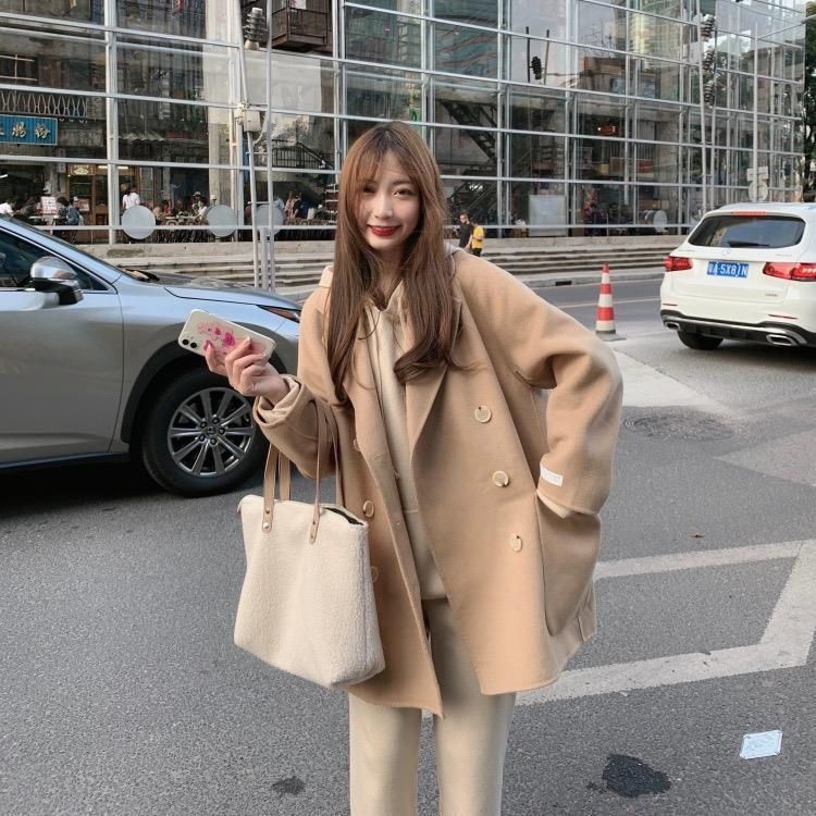 Áo Khoác Len Dày Dặn Giữ Ấm Mùa Thu Đông Phong Cách Mới 2023 Phong Cách Mới 2023 Cho Nữ