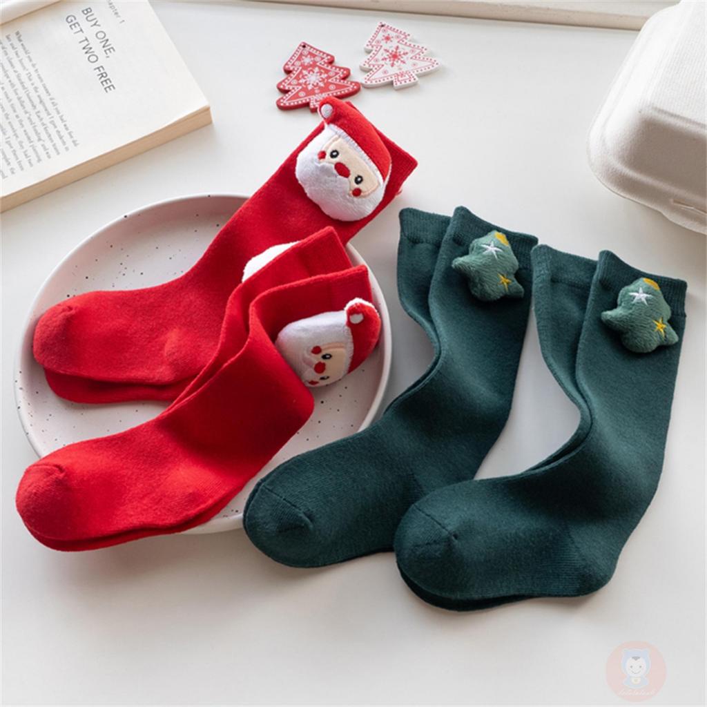 Laa6-baby Vớ Dài Đến Đầu Gối Thời Trang Giáng Sinh Dành Cho Bé Gái