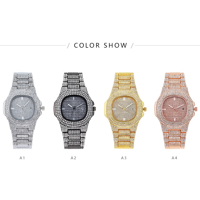 Đồng Hồ Đeo Tay Thời Trang Đính Đá Thanh Lịch Cho Nữ