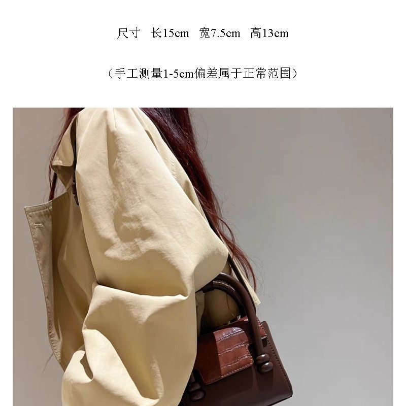 Túi Xách Đeo Vai Hình Vuông Cỡ Nhỏ Họa Tiết Da Cá Sấu Thời Trang Thu Đông 2023 Mới Cho Nữ