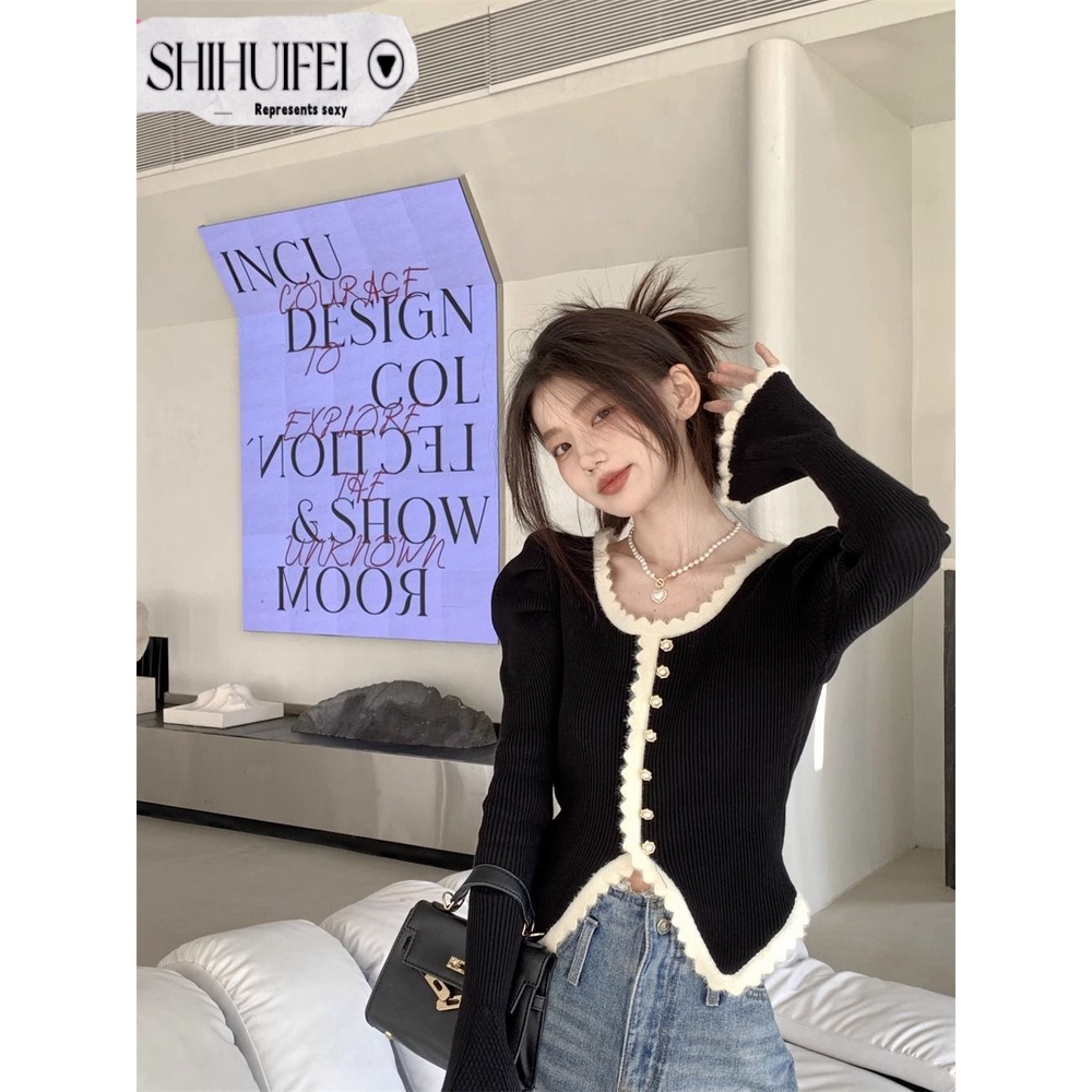 SHIHUIFEI Áo Len áo khoác cardigan Fashion Trendy Vintage Stylish WXF23A0PVR 42Z231020