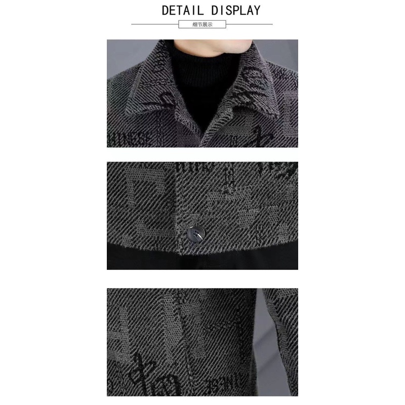 Áo Khoác Lông Cừu Dày Dặn Thời Trang Thu Đông Cho Nam Giới