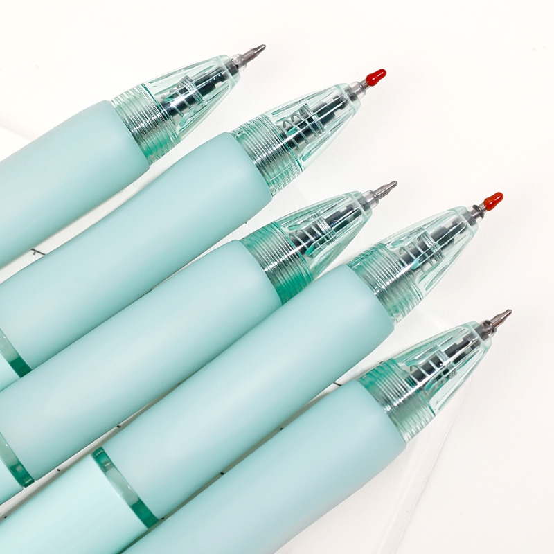Set 5 Bút Bi Nước Mực Đen Nhanh Khô Ngòi 0.5mm