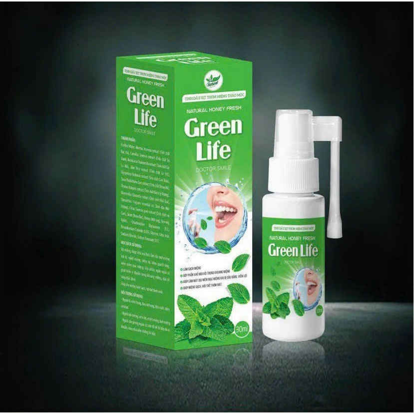 Tinh Dầu Xịt Thơm Miệng Thảo Mộc Green Life Giúp Làm Sạch Miệng, Khử Mùi Hôi Trong Khoang Miệng