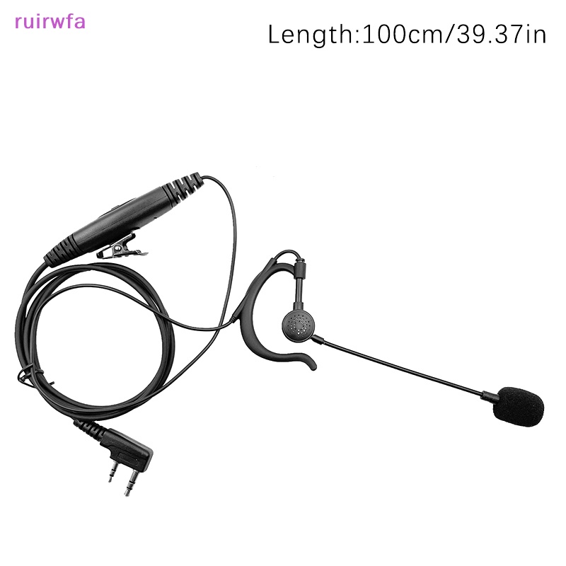 Tai Nghe ruirwfa 2 pin Kèm Micro Hai Chiều Cho Bộ Đàm baofeng 888s walkie Mới