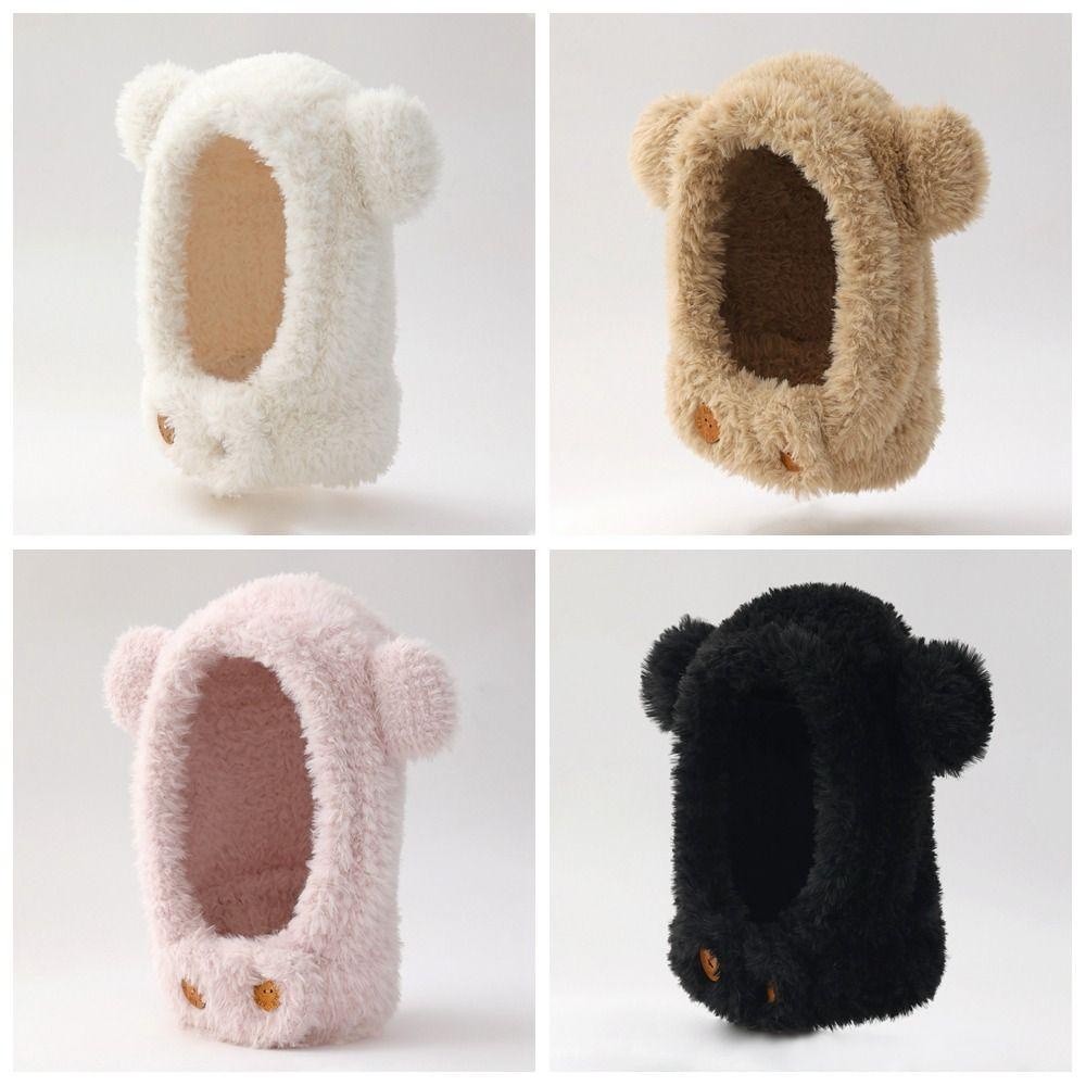 Avalentine Mũ beanie Trùm Đầu Giữ Ấm Tai Gấu Hoạt Hình Dễ Phối Đồ Thời Trang Mùa Đông Dành Cho Nữ / Bé Gái