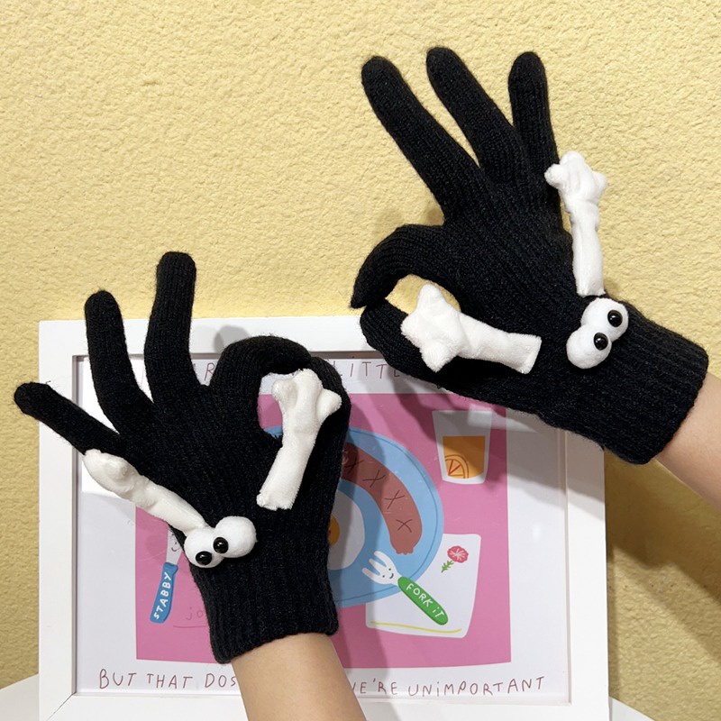 Găng Tay Dệt Kim Từ Tính Mềm Mại Giữ Ấm Mùa Đông Có Thể Dùng Màn Hình Cảm Ứng Dành Cho Nam Nữ