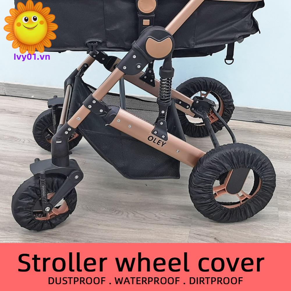 Vỏ Bọc Bảo Vệ Bánh Xe Đẩy Em Bé Bằng Vải oxford Chống Bụi