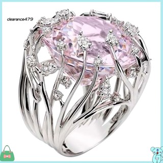 Nhẫn mạ bạc 479 đính đá zircon sang trọng