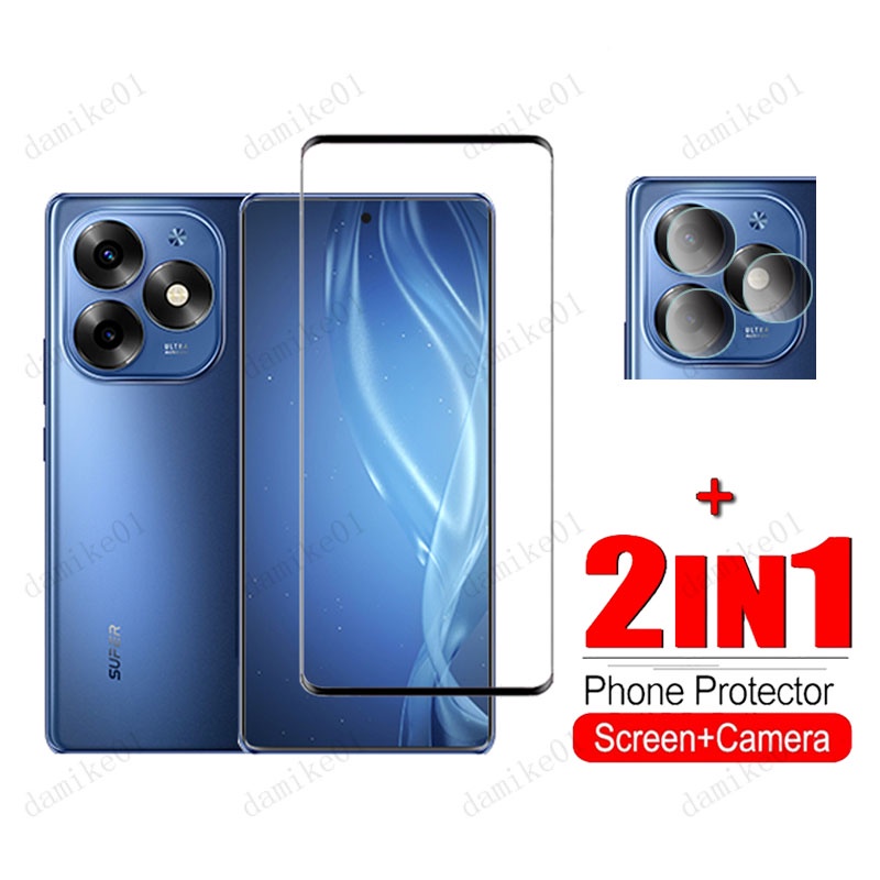 Phim kính cường lực itel S23 Plus cho itel S23 + S23 A60s Bảo vệ màn hình kính ống kính máy ảnh 2 tr