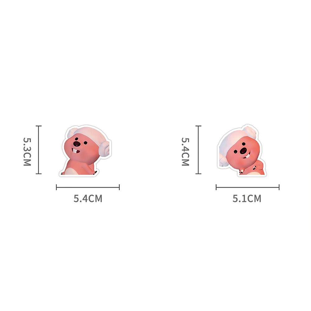 Keene Set 63 Miếng Dán Hoạt Hình Chống Nước Trang Trí Ván Trượt laptop Hành Lý Vui Nhộn Không Phai Màu