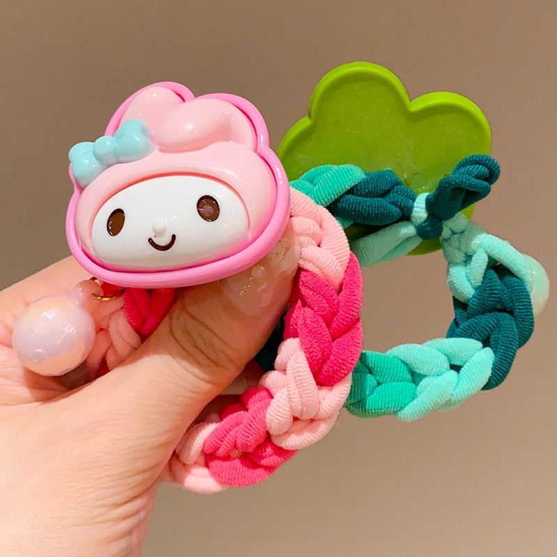 Sanrio Dây Buộc Tóc Cao Su Hình Gấu / Dâu Tây / kuromi cinnamoroll Đáng Yêu Cho Cặp Đôi