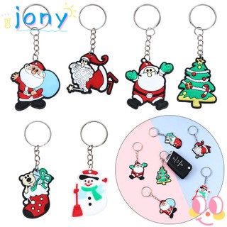 Móc khóa nhựa pvc mềm hình ông già noel/cây thông giáng sinh/năm mới