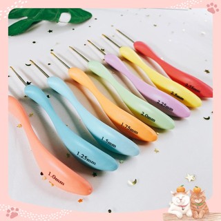 Bộ kim móc cán cong 8 cây - Móc sợi
