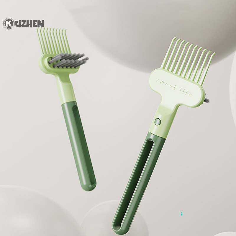 Kuzhen Bàn Chải mini Làm Sạch Lược Chải Tóc Sáng Tạo 2 Trong 1