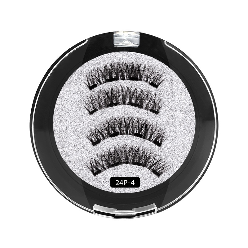 Set 4 Lông Mi Giả Từ Tính 3d Tự Nhiên Không Cần Keo Dán Tiện Lợi