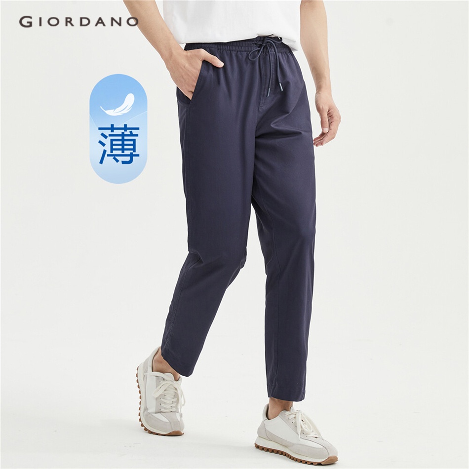 Quần dài GIORDANO 01123064 chất thun cotton nhẹ dành cho nam