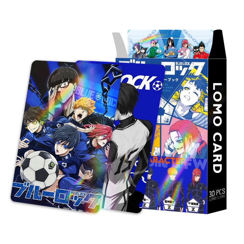 BLUE LOCK Laser Flash Lomo Card Photocard 30 chiếc / hộp