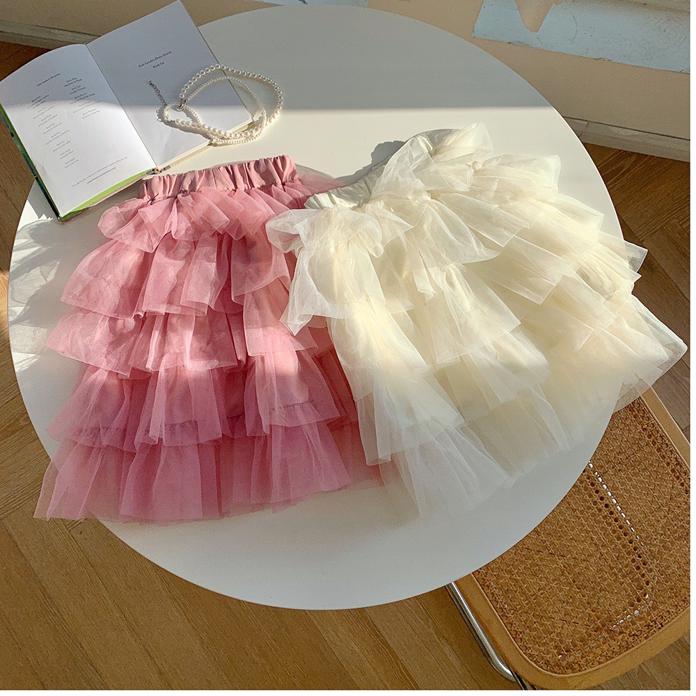 CHÂN VÁY VOAN DÁNG DÀI CẠP CHUN XẾP TẦNG XINH XẮN CHO BÉ- HÀNG QCCC