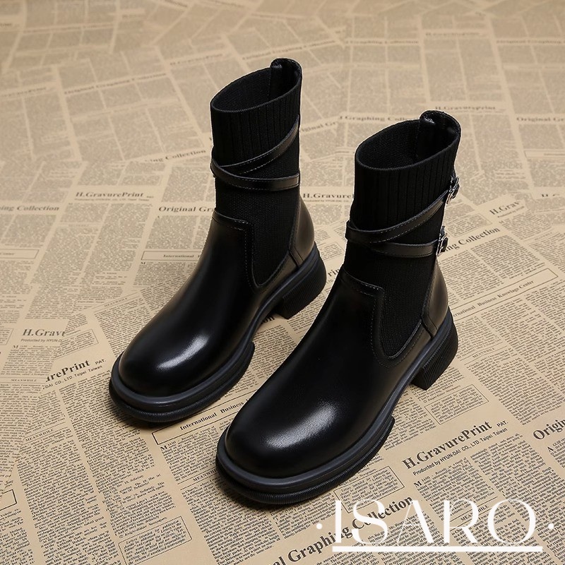 ISARO giày nữ boot nữ bột boot Thời trang trăm mốt 2023 HOTSALE Lịch lãm Thể thao và thời trang Tiện dụng Điều chỉnh được FSX23A13HZ 44Z231031