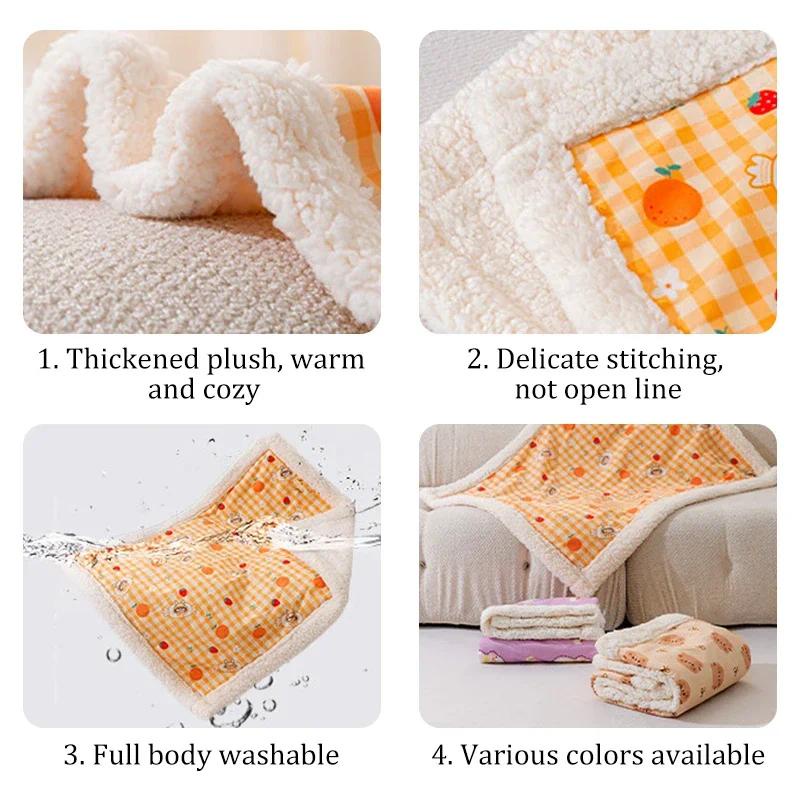 Thảm Ngủ Dày Dặn Mềm Mại Ấm Áp Kích Thước Nhỏ / Vừa / Lớn Cho Thú Cưng