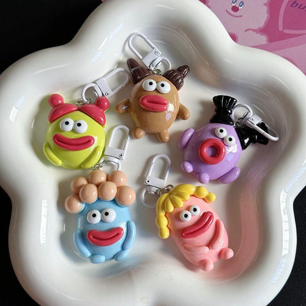 Shanhai Móc Khóa Hình Chú Hề Hoạt Hình Vui Nhộn Bằng Nhựa resin Đáng Yêu Thời Trang mini Kèm Móc Khóa Ốp
