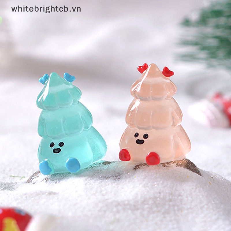 1 Mô Hình Cây Thông Giáng Sinh mini Bằng Nhựa resin Trang Trí Tiểu Cảnh
